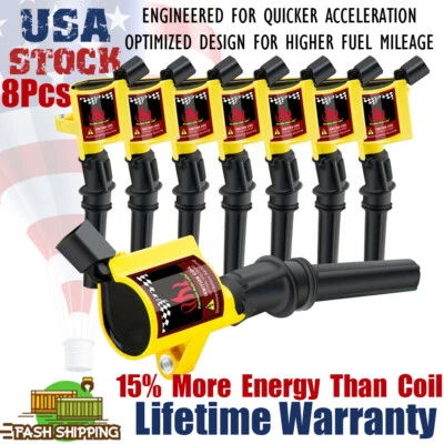 Ignition Coil 8 Pack For Ford F150 Expedition 4.6L 5.4L 2000 2001 2002 2003 2004 - Image 1 of 4