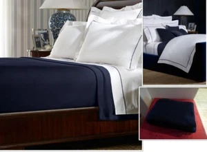 RALPH LAUREN PALMER BED BLANKET KING, POLO NAVY *NEW - Picture 1 of 3