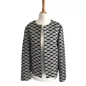 Fenn Wright Manson Women’s Black Grey Light Embroidered Aztec Jacket UK -14 £120 - Picture 1 of 6