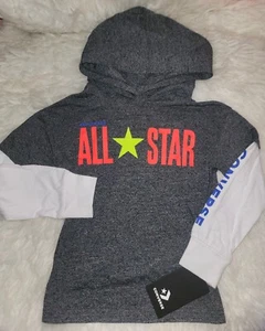 Converse Niño Jersey Sudadera con Capucha All Star Camiseta Manga Larga, Talla 4 (3-4 años) - Imagen 1 de 1