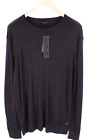 REPLAY XL Men Sweatshirt Purple Plain Casual Wool Blend Long Sleeved Pullover
