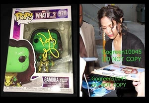 Zoe Saldana signed Gamora funko pop What If photo poster Guardians Galaxy GOTG - Picture 1 of 8