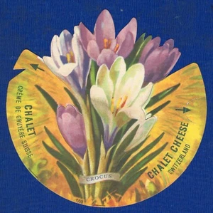 placeholder, CHALET CHEESE ADVERTISING, ALPINE FLORA SERIES N.9, CROCUS - Picture 1 of 2