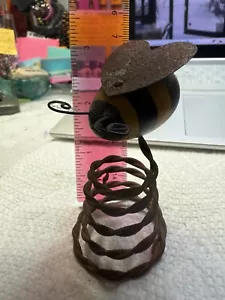 Wooden Bumble Bee On A Metal Spring - Picture 1 of 5