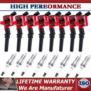 8X Ignition Coil + Spark Plug for 1998-2011 FORD CROWN VICTORIA V8 4.6L DG508 - Picture 1 of 12