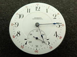 VINTAGE 16 SIZE INVAR BROWNS HALIFAX CHRONOMETER SWISS POCKET WATCH,NOT RUNNING - Picture 1 of 2