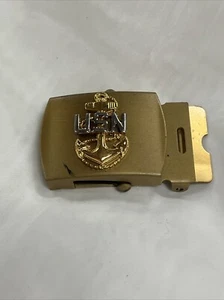 Fibbia per cintura vintage USN Vanguard da collezione - Foto 1 di 5