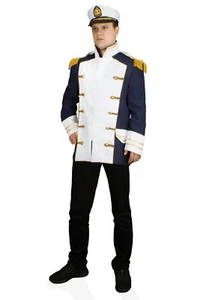 Karnevalskostüm Herren Matrose Jacke Hochwertige Seemann Marine Kapitän 46-66 - Bild 1 von 5