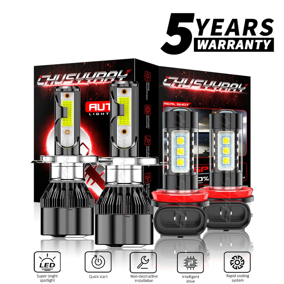 For Mercedes-Benz G55 AMG 2008-2010 LED Headlight Hi Lo Beam FogLight Bulb Combo - Image 1 of 4