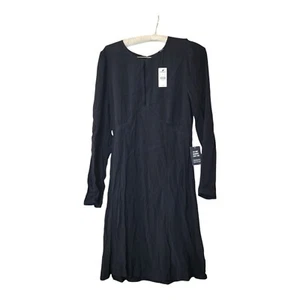 NWT Express Black Long Sleeved Dress Mini Witchy Witchycore Whimsy Goth S - Picture 1 of 4