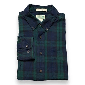 LL Bean Herren Größe Large kariert Flanell Knopfleiste grün Baumwolle traditionelle Passform - Bild 1 von 8