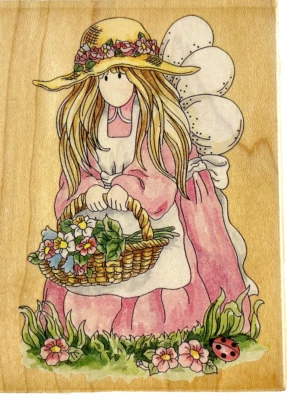 Sellos Happen Petunia 60031 Hadas Cesta de Flores de Jardín Sello de Goma Foto 1 de 4