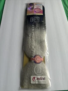 jumbo braid premium soft hair. Remy Feeling Blue Colored Ombré TT1B/silver - Picture 1 of 12