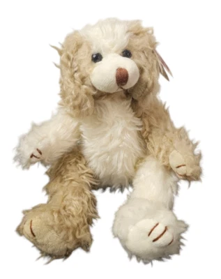 TY Scruffy Dog 9" Peluche Posable Articulaciones Ajustables Sentado Marrón Crema 1993 De Colección Foto 1 de 4