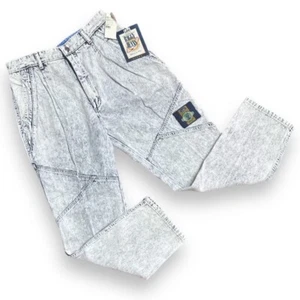 VINTAGE DEADSTOCK WITH TAGS LEE BOYS BAGGY HUSKY JEANS  ACID WASHED SIZE 29H - Picture 1 of 7