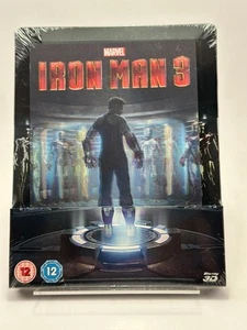 Iron Man 3 Blu Embossed Blu-ray Steelbook Zavvi W/ Magnet Marvel - Bild 1 von 6