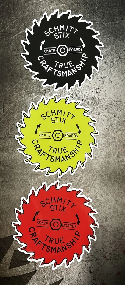 SCHMITT STIX STICKERS XL 8” Set Of 3 Powell Sims Santa Cruz World Industries