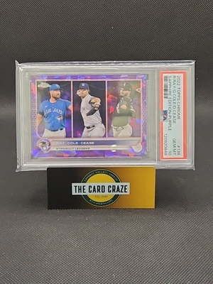 Ray Cole Cease 2022 Topps Chrome Sapphire Purple #138 /10 SO Leaders PSA 10 - Image 1 of 2