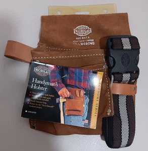 Nikolaus schweres Wildleder Rindsleder Gürtelschlaufe Hammerhalter Nr. LW489WB USA - Bild 1 von 4