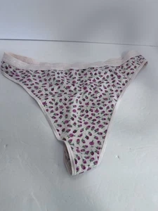 VTG Logo band Avenue body Floral thong Pink roses size 26/28 - Picture 1 of 3