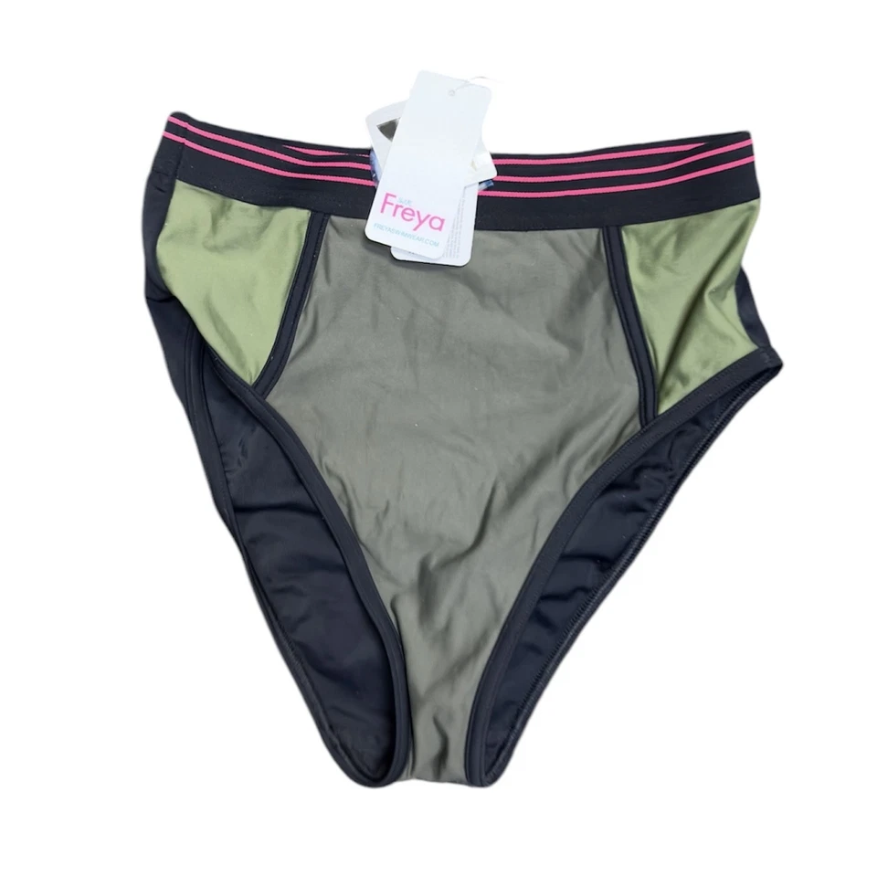 Freya KHAKI GREEN Club Envy High Waist Brief Swim Bottom, US X-Small, UK X-Small - Image 1 of 1