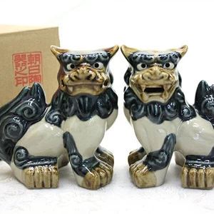Shisa Lion Dog Okinawa Pottery Figurine Talisman Japan Ornament Lucky Gift - Picture 1 of 3