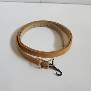 Cinturón para mujer amarillo mostaza talla 4 ajustable hebilla de metal dorado nuevo sin etiquetas accesorios - Imagen 1 de 5