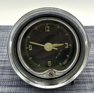 1955-59 GMC AC Truck Vintage 12V Instrument Gauge Clock w/ Chrome Bezel - Picture 1 of 7