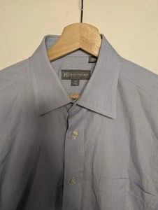 Hickey Freeman mens button down dress shirt long sleeve blue sz 16 - Picture 1 of 3