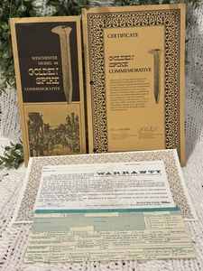 Winchester Model 94 Golden Spike set documenti commemorativi certificato di garanzia certificato di autenticità - Foto 1 di 8