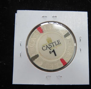 Trump's Castle Hotel $1 Atlantic City, New Jersey Gaming Poker Casino Chip - Foto 1 di 1