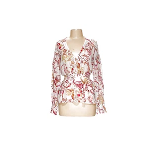 GUESS White Floral Blouse - Picture 1 of 4