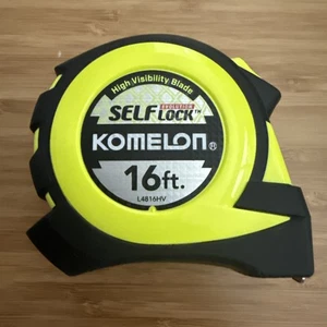 Komelon 16ft Tape Measure Self Lock Evolution L4816HV Auto Lock High Viz Yellow - Picture 1 of 4