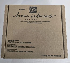 Home Interiors Vanilla Creme Scented Pillar Candles 2 Pack Sealed 6 In Tall  - Picture 1 of 9