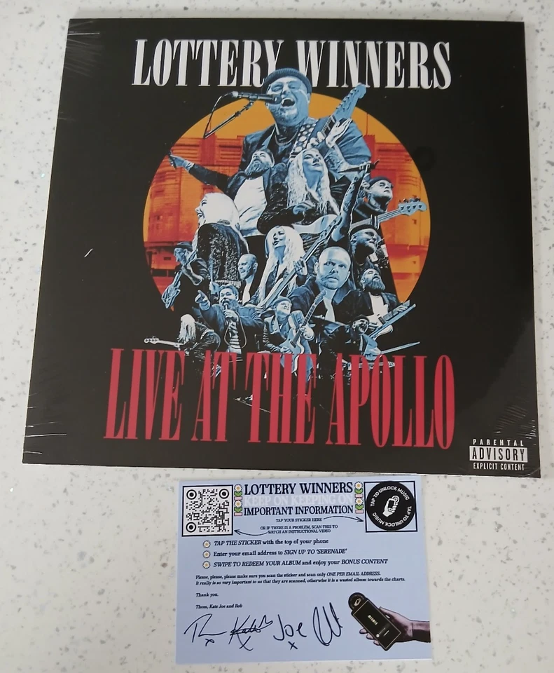 Lottery Winners LP Live At The Apollo - Sealed - Signed Card - Image 1 of 2