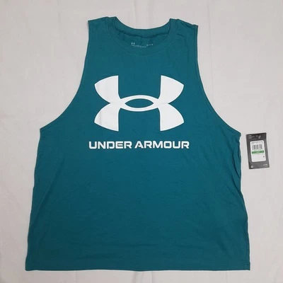 Camiseta sin mangas verde Under Armour estilo deportivo talla grande para mujer nueva con etiquetas Foto 1 de 4