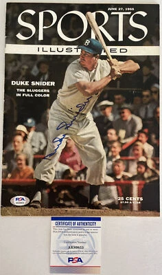 Duke Snider Signed Sport Illustrated Magazine NO Label PSA/DNA,1955,Auto,B119 - Image 1 of 3