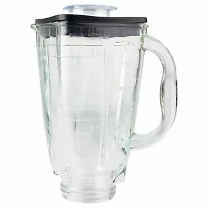 Tarro de vidrio cuadrado de 5 tazas con tapa pieza de repuesto 014709 para licuadoras Oster - Imagen 1 de 4