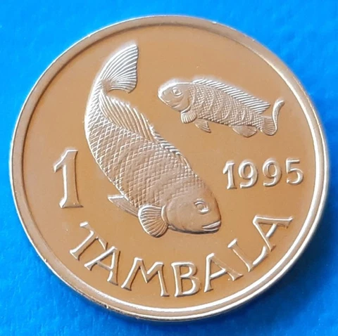 Malawi 1 tambala 1995 UNC Fish Cover