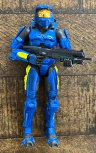 Large 8inch Joyride HALO 2 Series 3 Blue Spartan YELLOW Stripe with shotgun 2005 - Picture 1 of 3