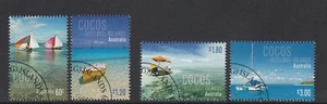 COCOS ISLANDs 2011 BOATs design set of 4 VFU,CTO.....Cocos Cancel    F/V $6.60 - Bild 1 von 1