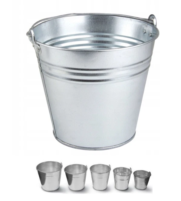 Zinkeimer 5L 7L 10L 12L 15L Metalleimer Blecheimer Eimer Wassereimer VERZINKT - Bild 1 von 1