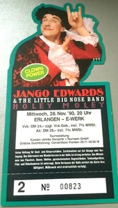 JANGO EDWARDS  2  1990  ERLANGEN     ++  ORIGINAL CONCERT - KONZERT - Ticket   - Picture 1 of 2