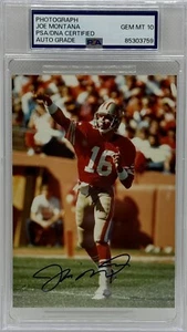PSA 10 Auto Joe Montana DNA Signed ✍️ 3.5x5 Players Of The Decade Photo x/1980 - Picture 1 of 2