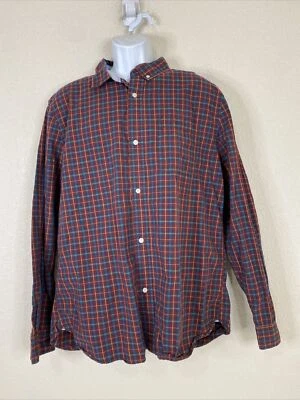 Hawkings McGill Men Size XL Red/Green Check Button Up Shirt Long Sleeve Pockets - Image 1 of 4