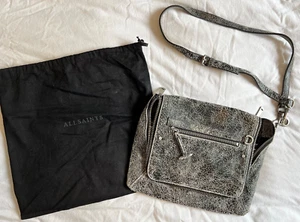 Vintage Distressed All Saints - Ridley Crackle - Leather Satchel, Shoulder Bag - Picture 1 of 8