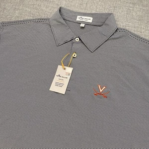 Peter Millar Mens XL Virginia Cavaliers Jubilee Stripe Performance Polo New - Picture 1 of 13