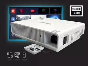 2500 ANSI DLP Projector Transform Your Living Room Laser/LED Full HD PC 3D Ready - Picture 1 of 11