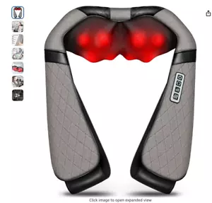 Blue Elf Shiatsu Neck Massager, Shiatsu Back Shoulder Massager with Heat. - Picture 1 of 10