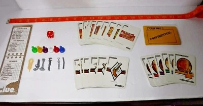 Complete Set of All 6 CLUE Board Game Replacement Weapons and Pieces Parts Cards - Image 1 of 4